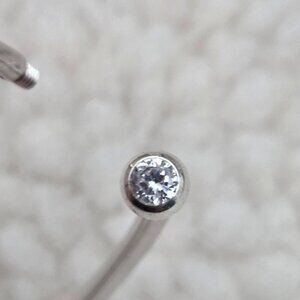 RARE Retired Pandora Sterling Silver w/CZ End Cap Replacement for Open Bangle